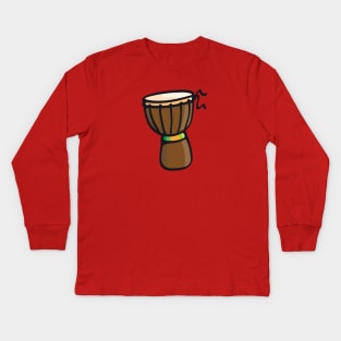 Djembe Drum Kids Long Sleeve T-Shirt